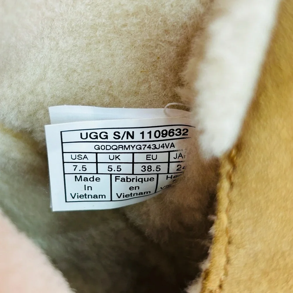 UGG Priya Platform Women's 7.5 Sneaker Boots Shearling Lined Chestnut Suede New